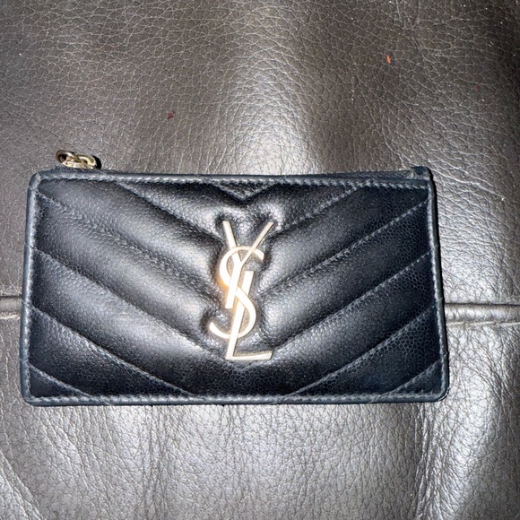Yves Saint Laurent Black Quilted Leather Wallet - Picture 2 of 4